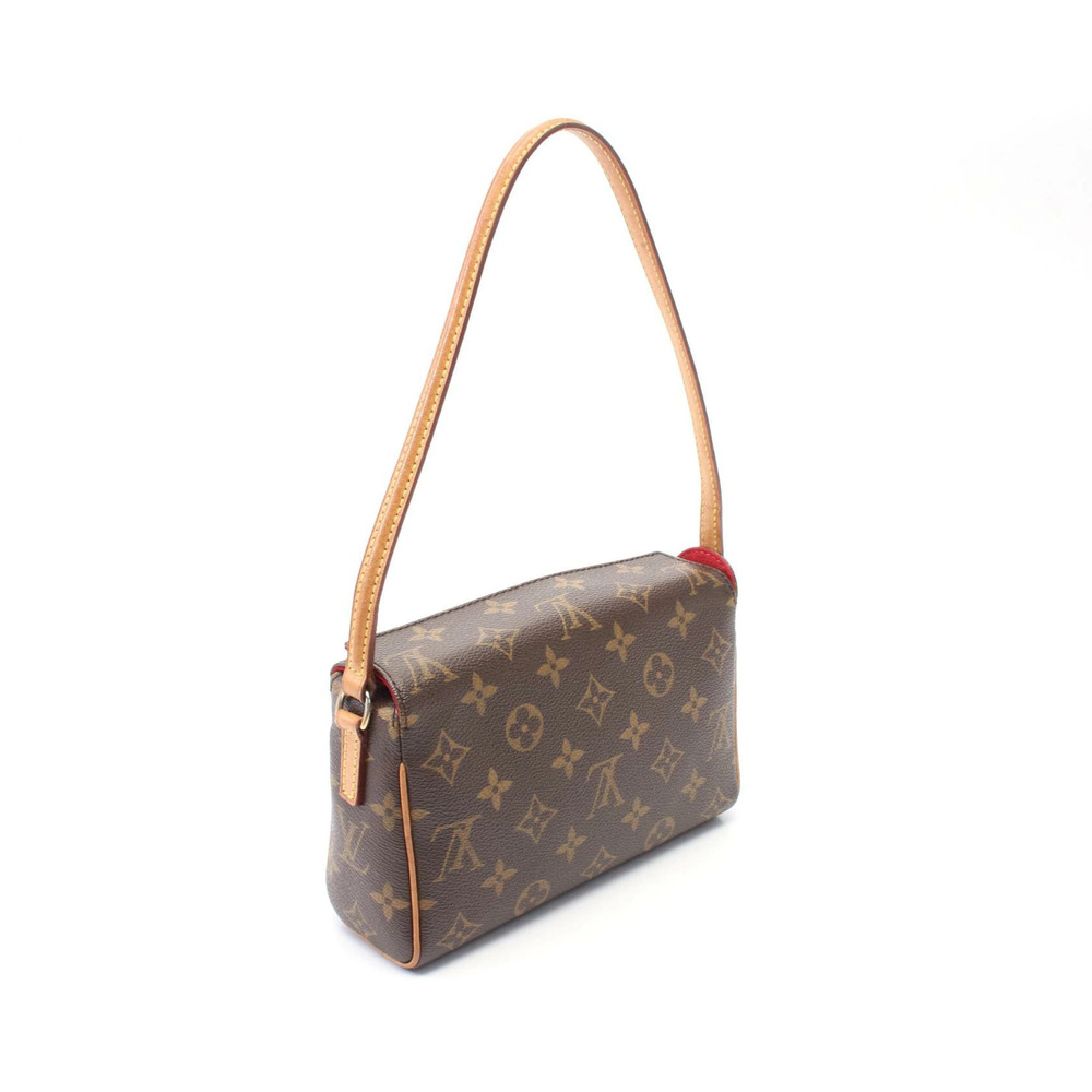 Louis Vuitton Brown Monogram Handbag Recital Leather Canvas
